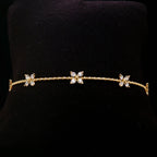 Diamond Butterfly Bangle in 14K