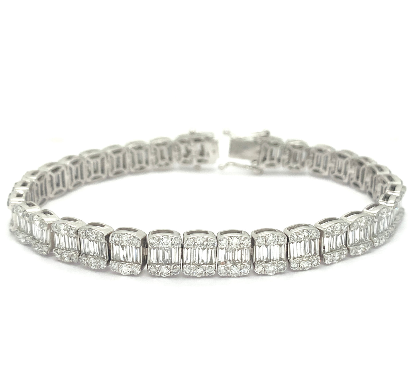 8MM Diamond Baguette Tennis Bracelet