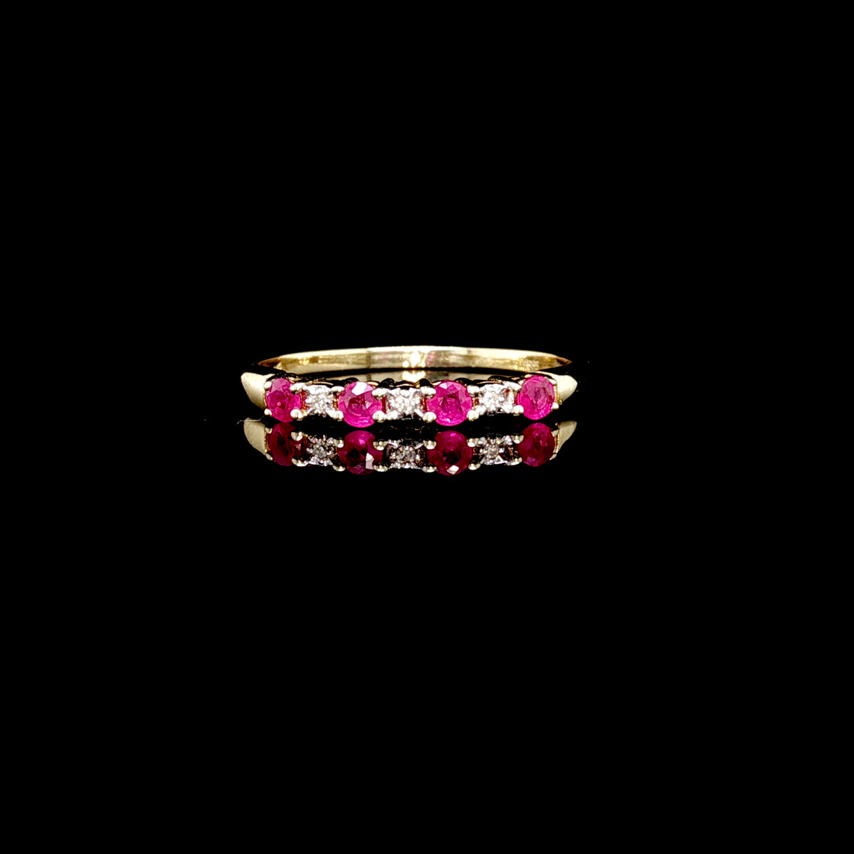 Pink Sapphire and Diamond Ring