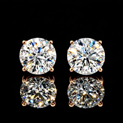 4CT Total Lab Diamond Stud Earrings