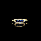 BLUE SAPPHIRE AND DIAMOND RING