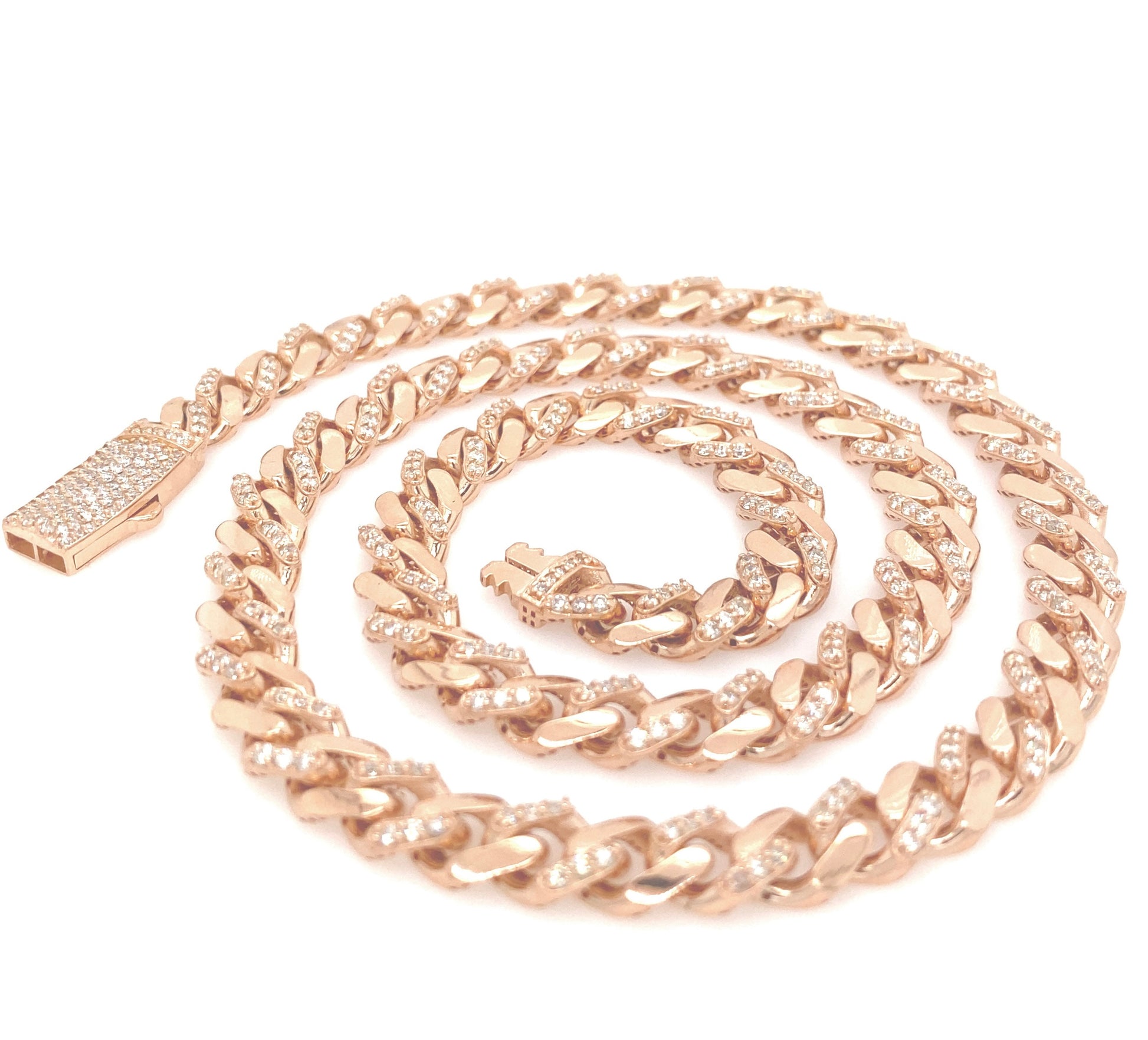 8MM Diamond Monaco Chain