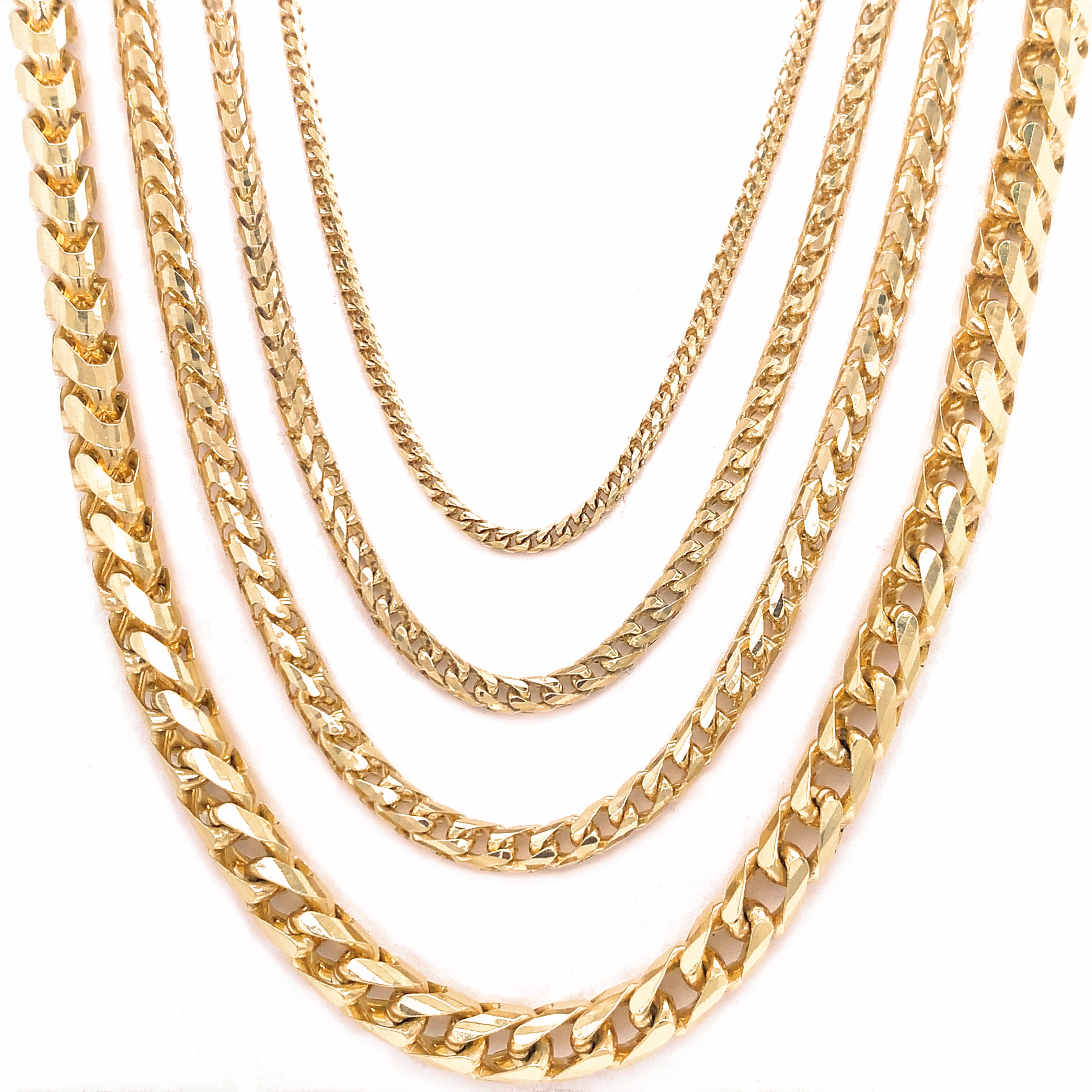 Franco Chain in Yellow Gold – Fine and Flux Jewelry