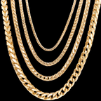 Solid 14k Gold Franco Chains