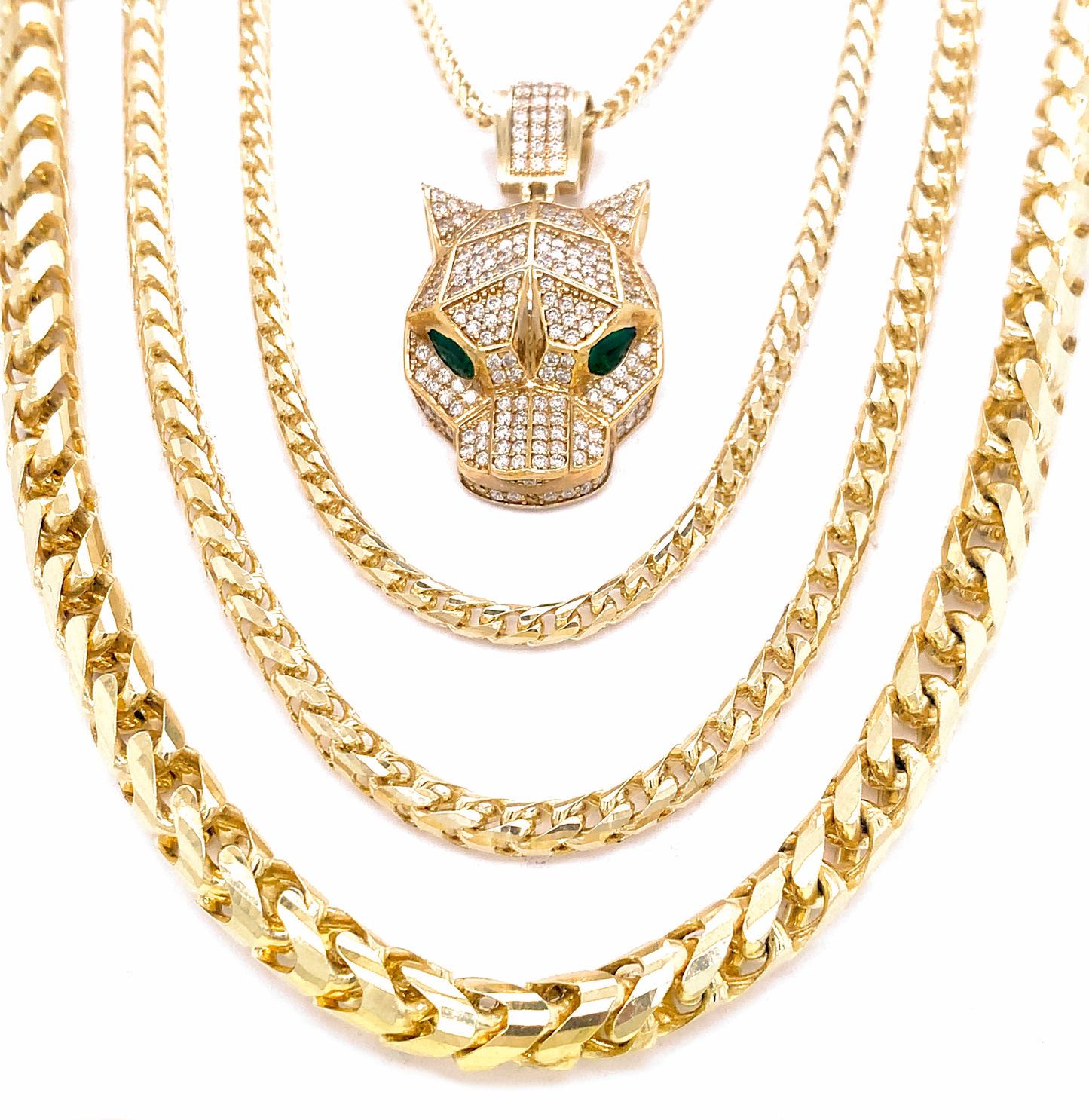 Solid Gold Franco Chains