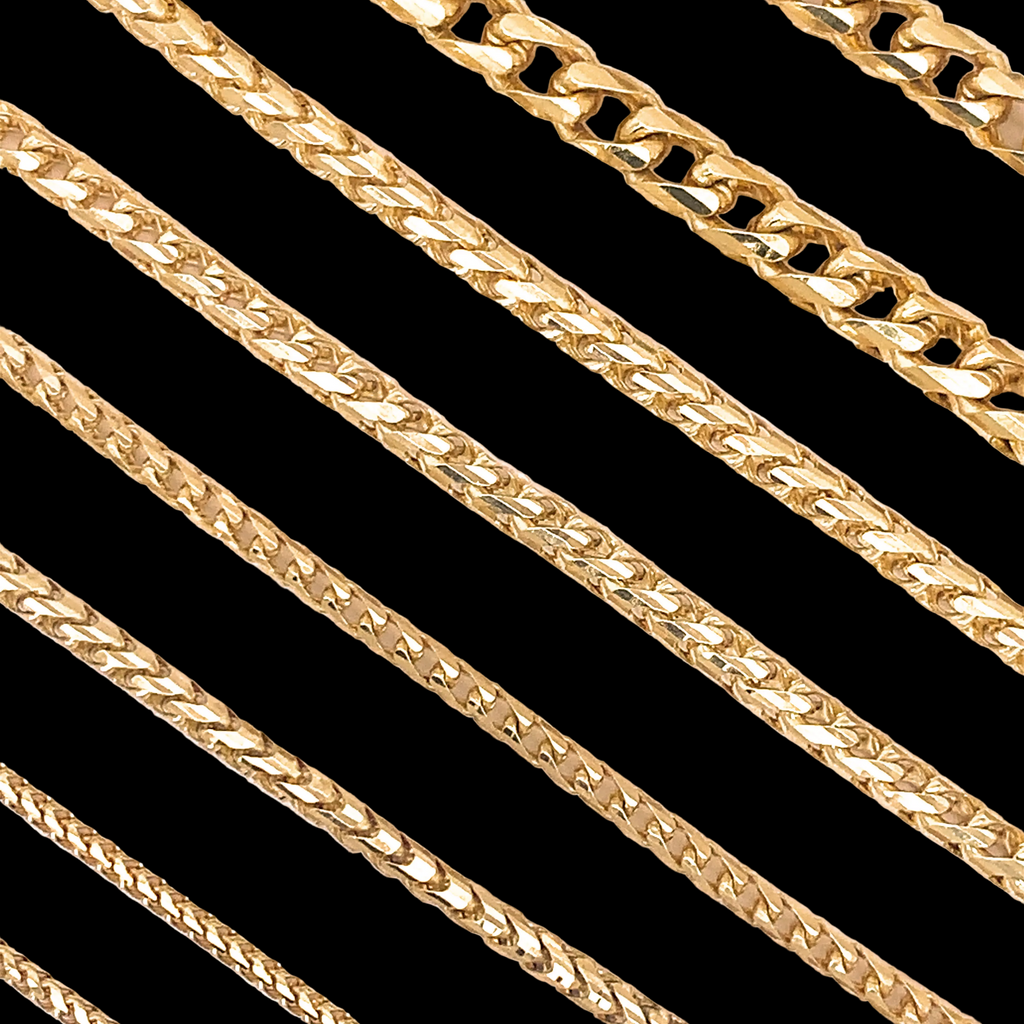 Solid 14k Gold Franco Chains
