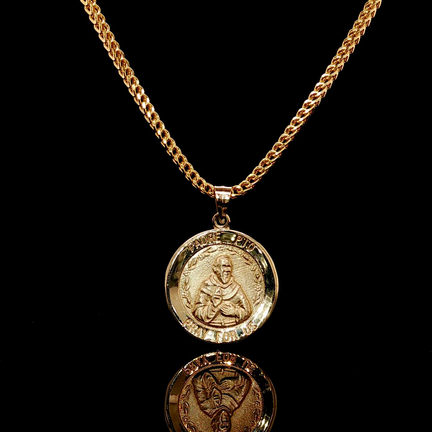 Padre Pío Medallion and Chain