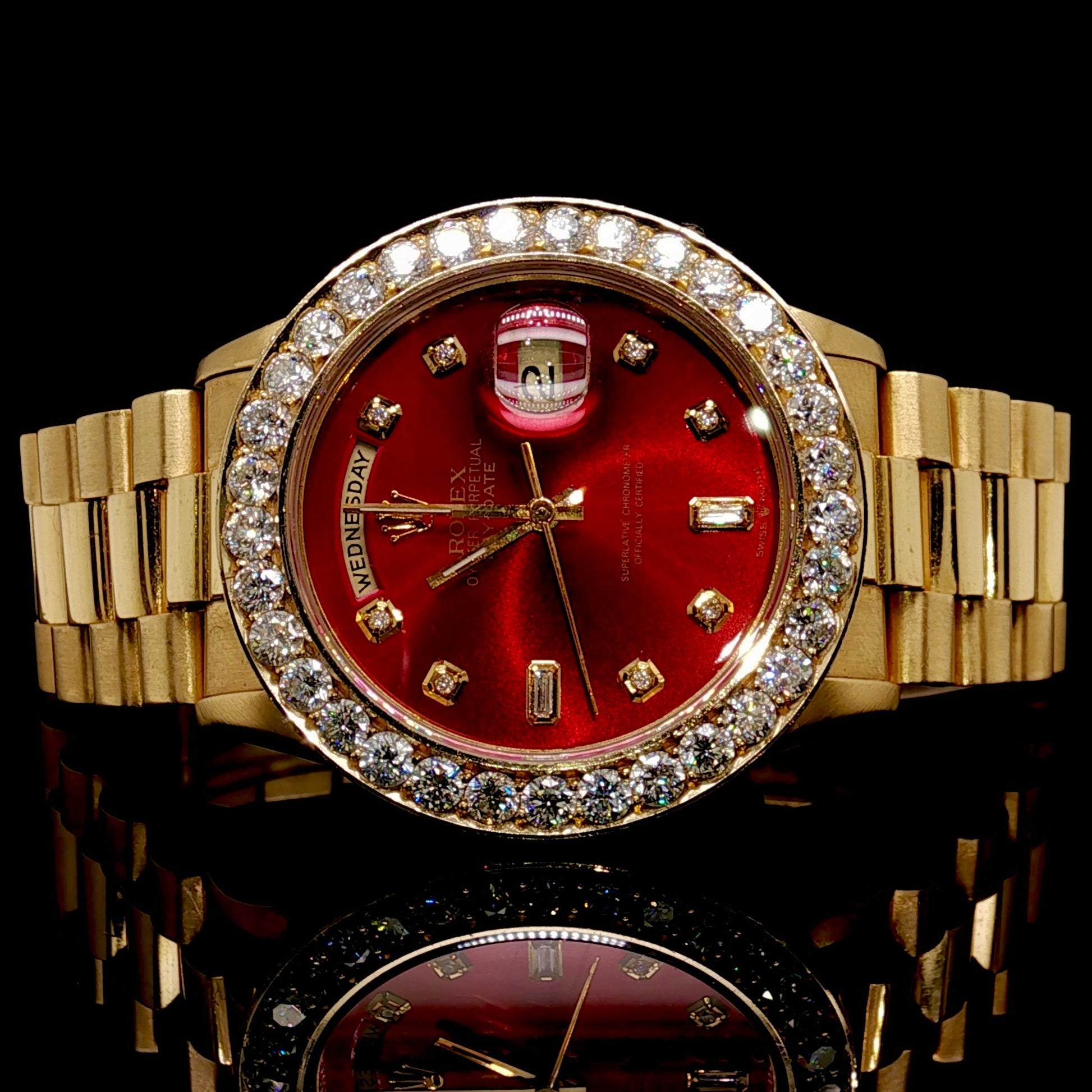 Rolex Day Date 36MM Presidential with 20 Pointer Diamond Bezel 18238