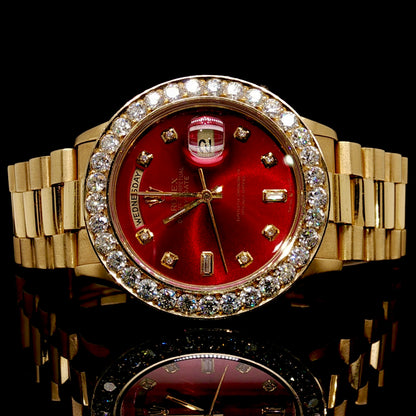 Rolex Day Date 36MM Presidential with 20 Pointer Diamond Bezel 18238