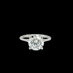 Round Brilliant-Cut Lab Diamond Elegant Ring