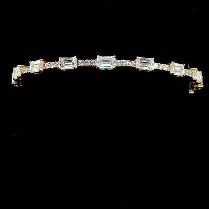 14K Yellow Gold Diamond Bangle Bracelet