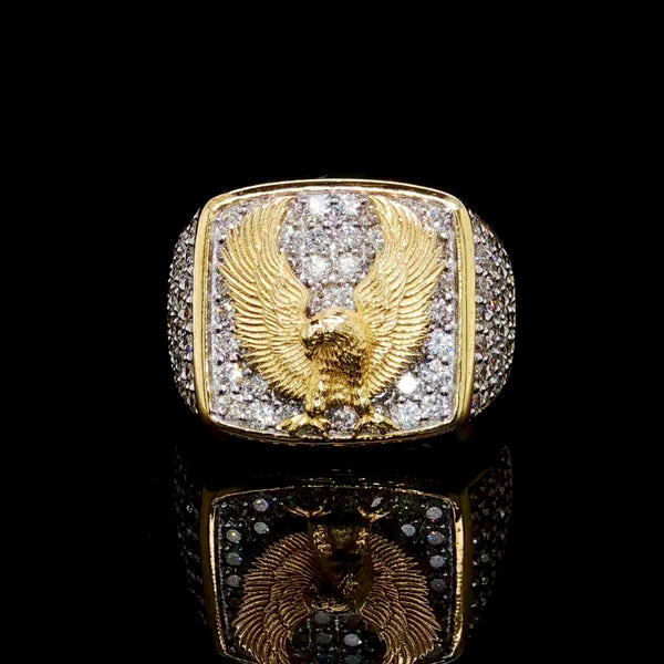 3 CT DIamond Mens Eagle Ring