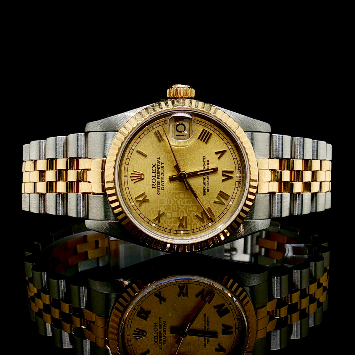 Lady's Rolex Datejust 31MM Two Tone Yellow Gold