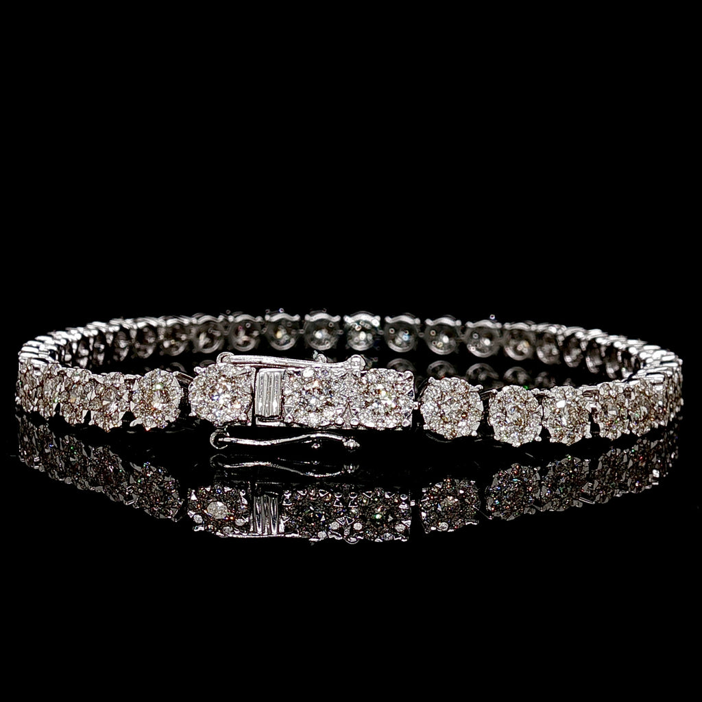 Diamond Halo Tennis Bracelet