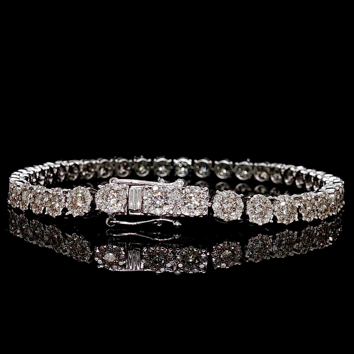 Diamond Halo Tennis Bracelet