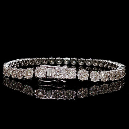 Diamond Halo Tennis Bracelet