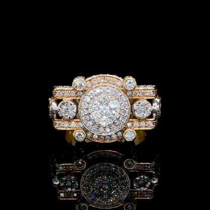 6.5 ct Diamond Mens Ring- il Castello 14k Gold