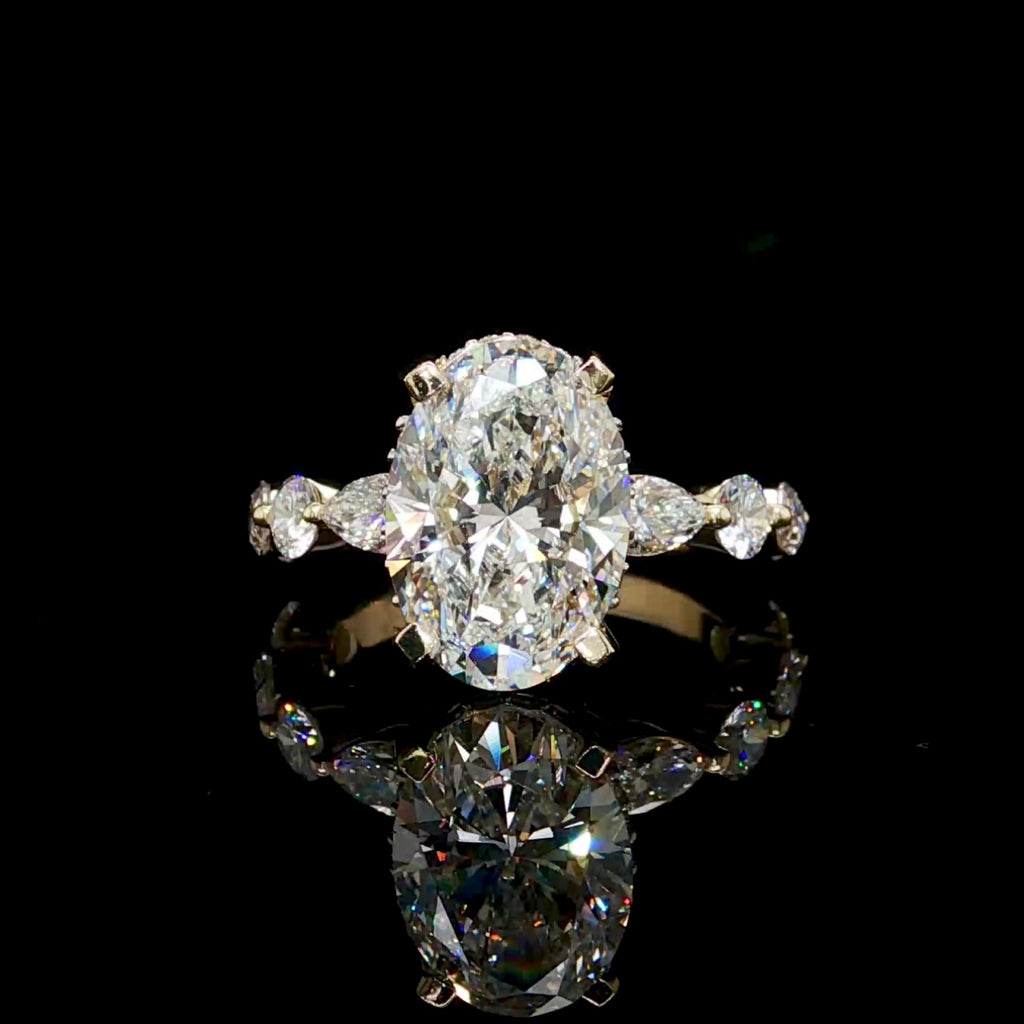 Diamond Oval Cut Engagement Ring