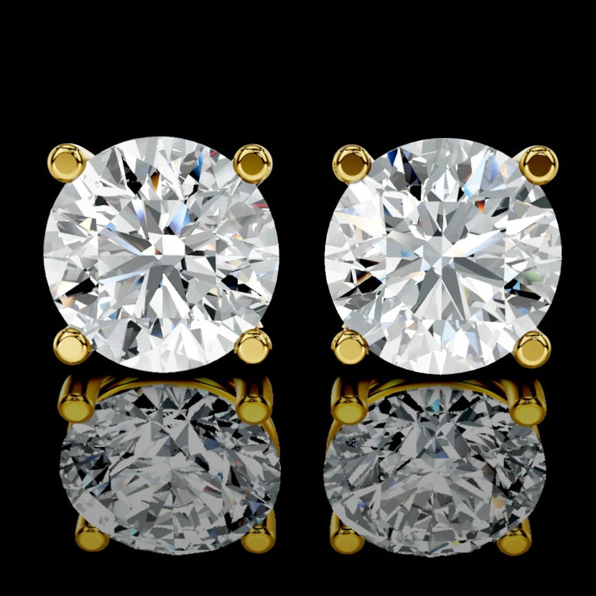 3CT Lab Diamond Stud Earrings