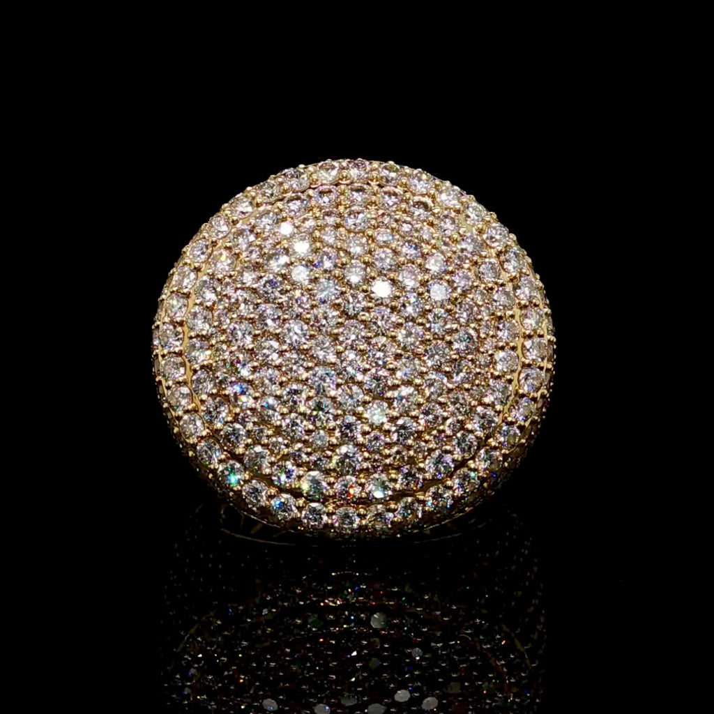 Diamond Cluster Dome Ring