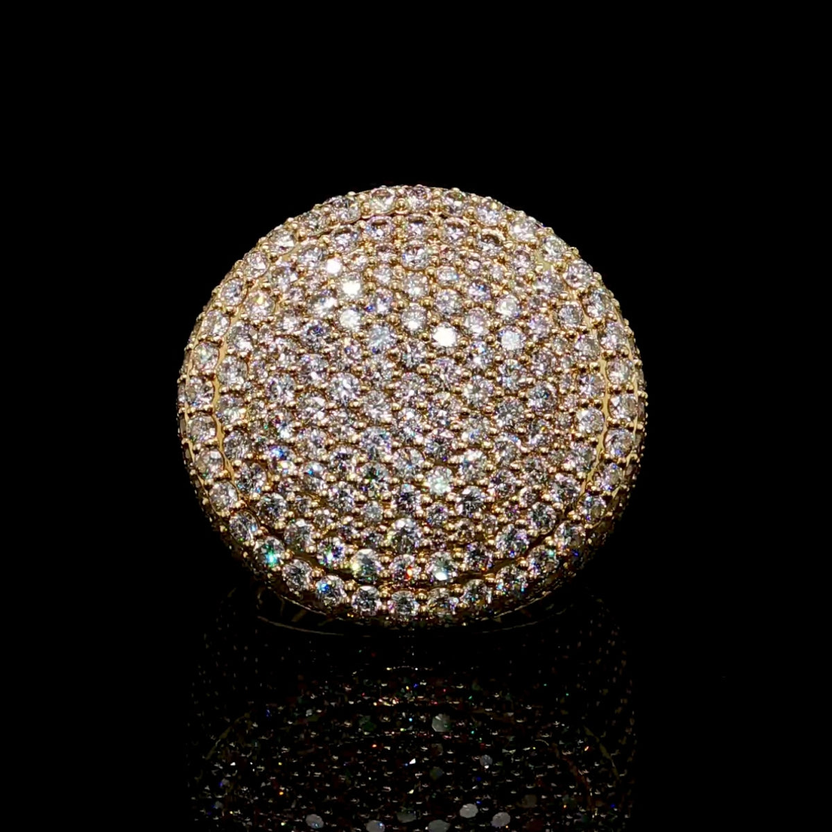 Diamond Cluster Dome Ring