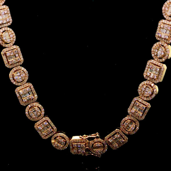 18CT Baguette Tennis Chain