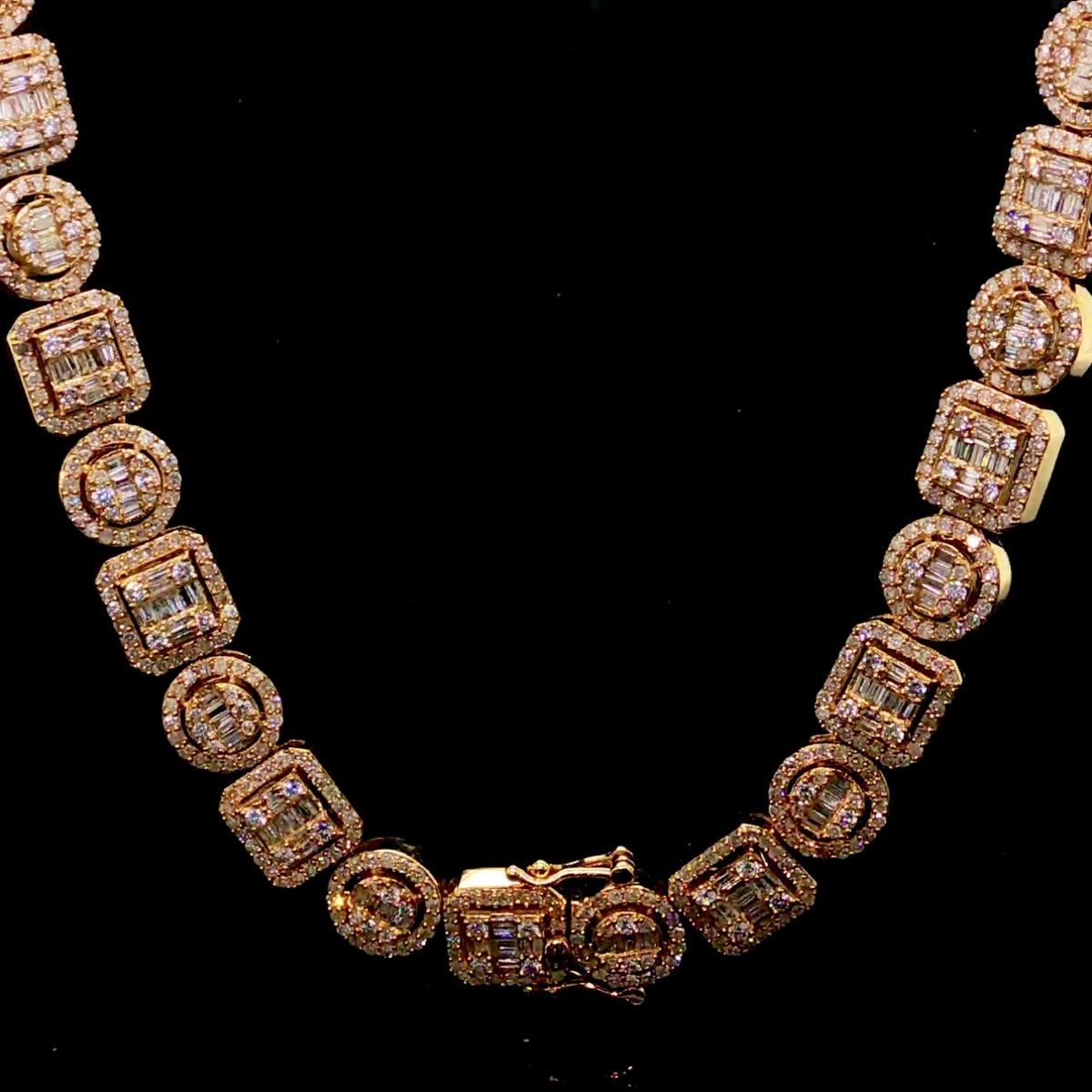 18CT Baguette Tennis Chain