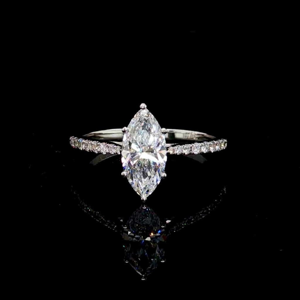 Diamond Marquise Engagement Ring
