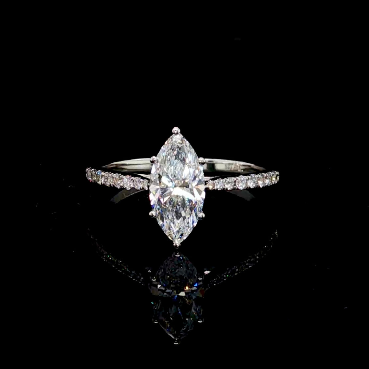 Diamond Marquise Engagement Ring