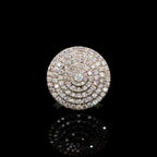 14k White Gold Diamond Round Men’s Ring