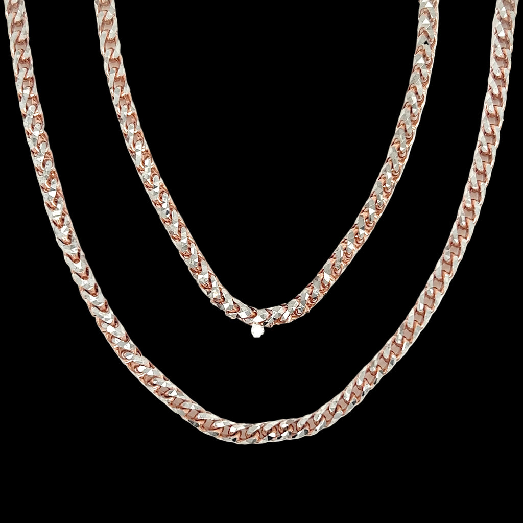 Diamond Cut Rose Gold Franco Chain