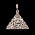 14K White Gold Diamond Eye of Horus Pendant
