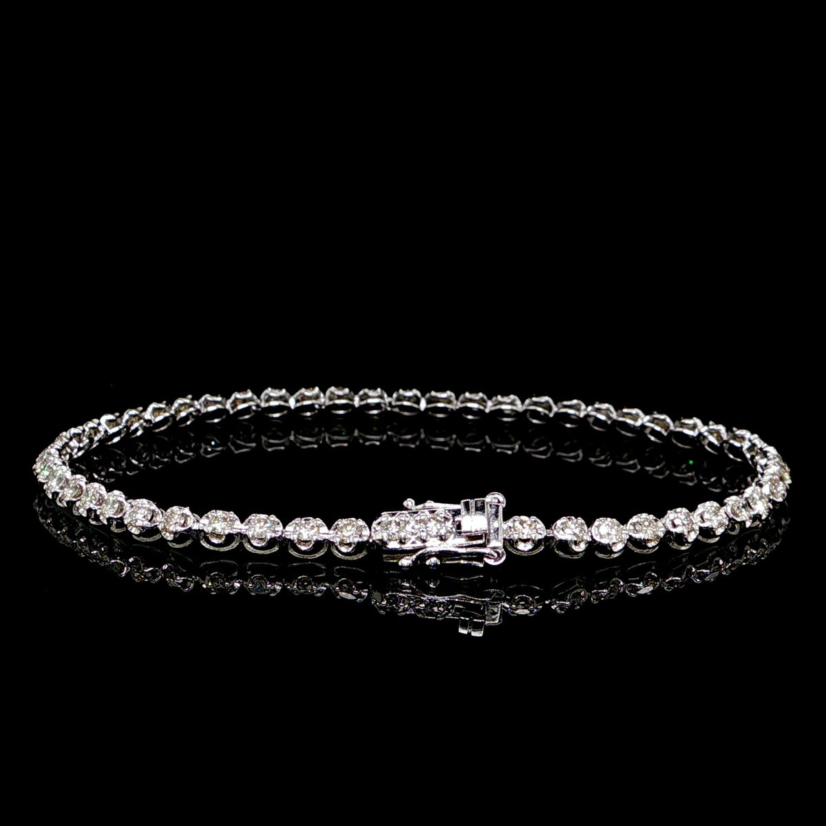 Platinum Diamond Tennis Bracelet 3MM