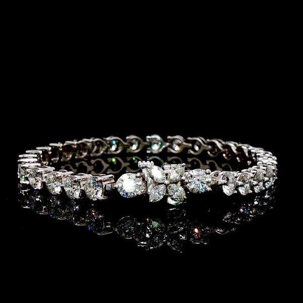 Natural Diamond Butterfly Tennis Bracelet