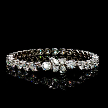 Natural Diamond Butterfly Tennis Bracelet