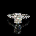 4CT Elongated Cushion Engagement Ring