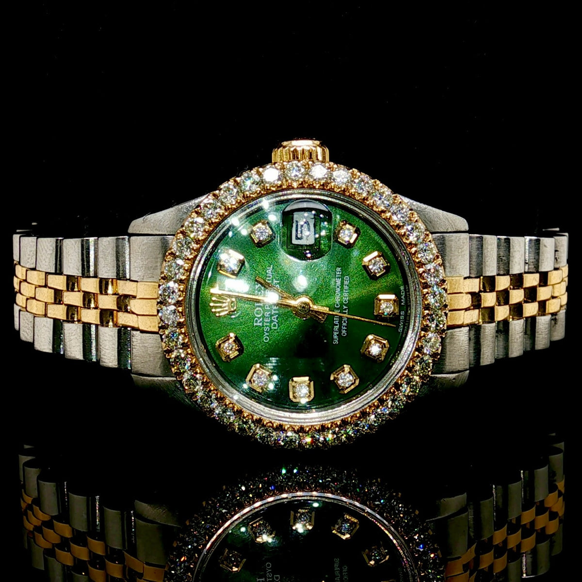 Ladies Rolex Datejust 26MM with 2 CTW Diamond Bezel