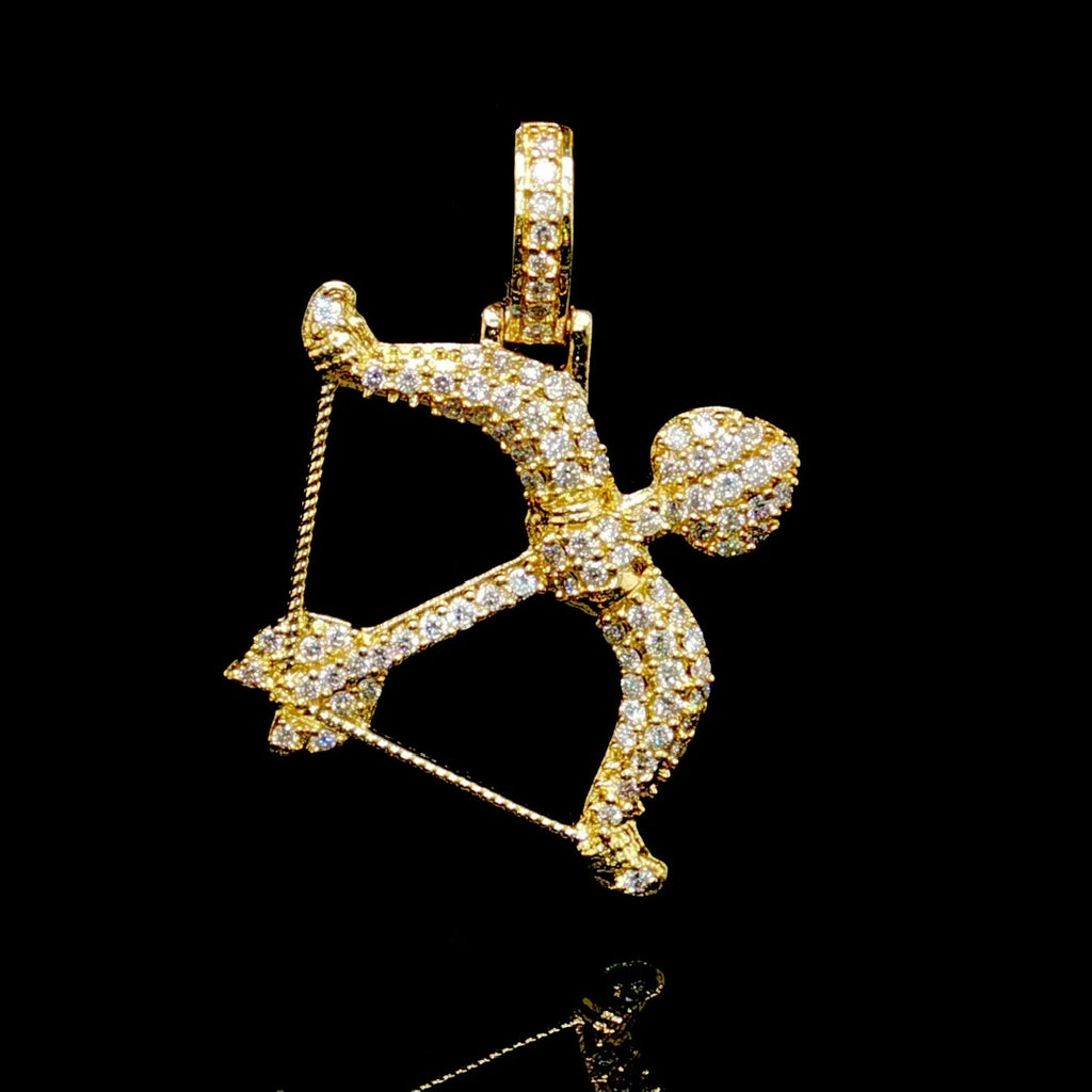 Bow and Arrow Diamond Pendant in 14K