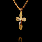 Solid 18KT Small Crucifix Pendant