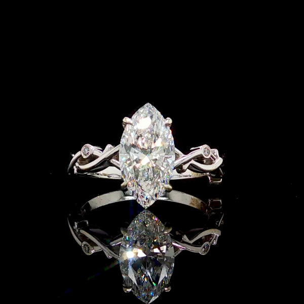 2.00CTW Marquise Diamond Thorn Engagement Ring