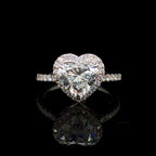 2.5CT Heart Cut Diamond Halo Engagement Ring