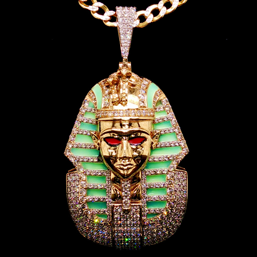 King Pharoah Natural 4.5 CTW Diamond Pendant 10K Gold