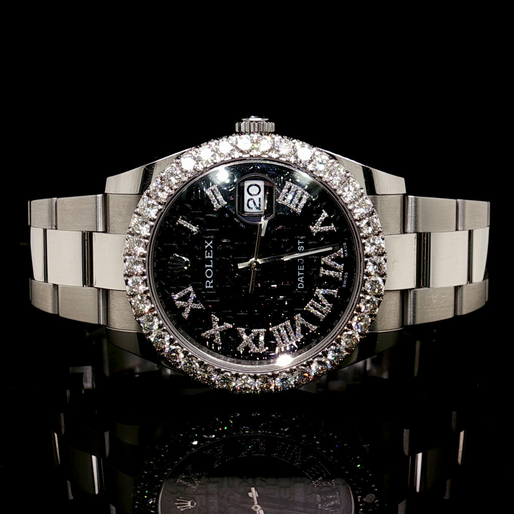 Rolex Datejust 41MM with 10 Pointer Diamond Bezel 126300