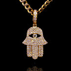 Natural Diamond Hamsah Pendant 14K Gold