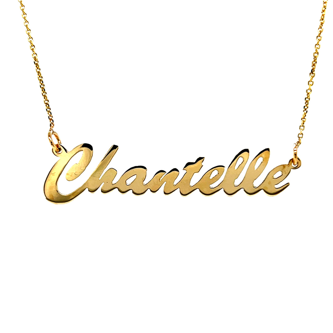 Custom Name Necklace in 14KT Gold