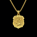 St Michael Shield Medallion and Chain Set