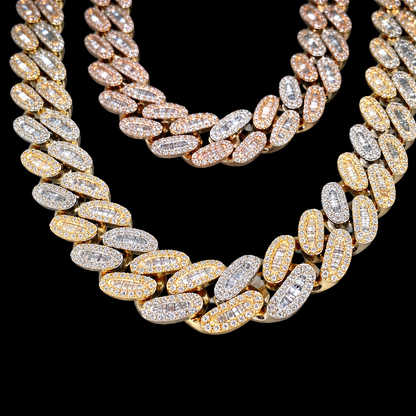 12.5 MM Baguette Diamond Cuban Link