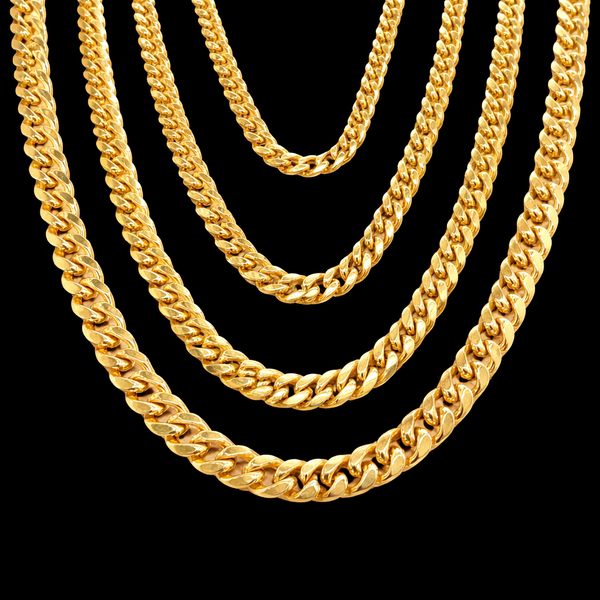 Semi Solid Gold Cuban Chain