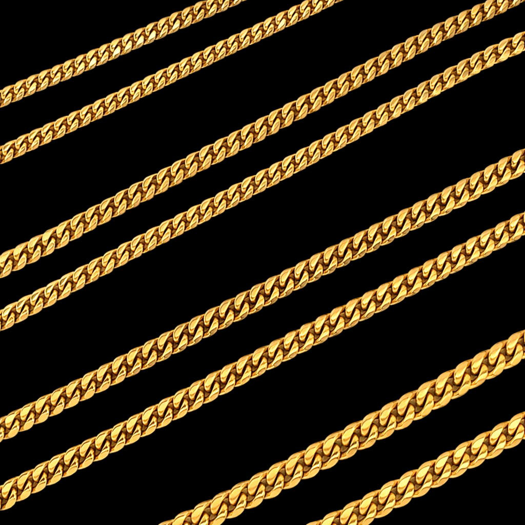 Semi Solid Gold Cuban Chain
