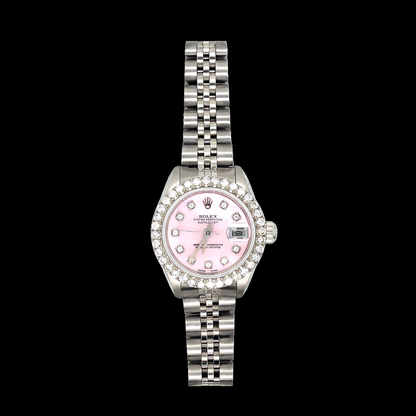 26MM Rolex Datejust Ladies Pink Dial Jubilee